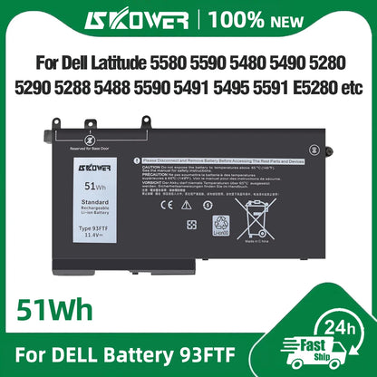 Dell Latitude Battery GJKNX / 93FTF – for Latitude 5280/5288/5480/5490/5580/5590, Precision 3520/3530
