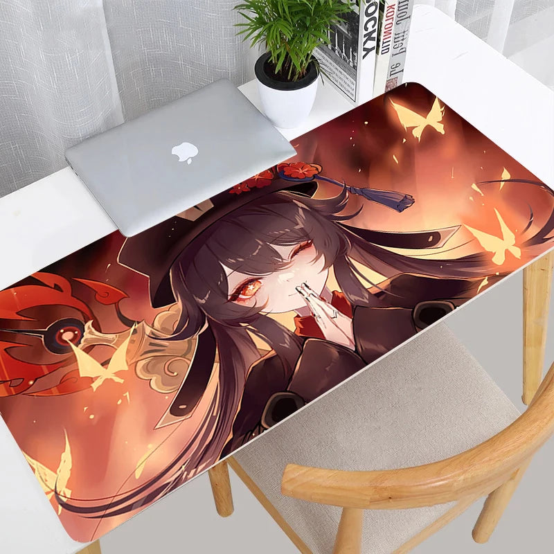Genshin Impact Anime Gaming Mouse Pad – Large Desk Mat, Multiple Sizes