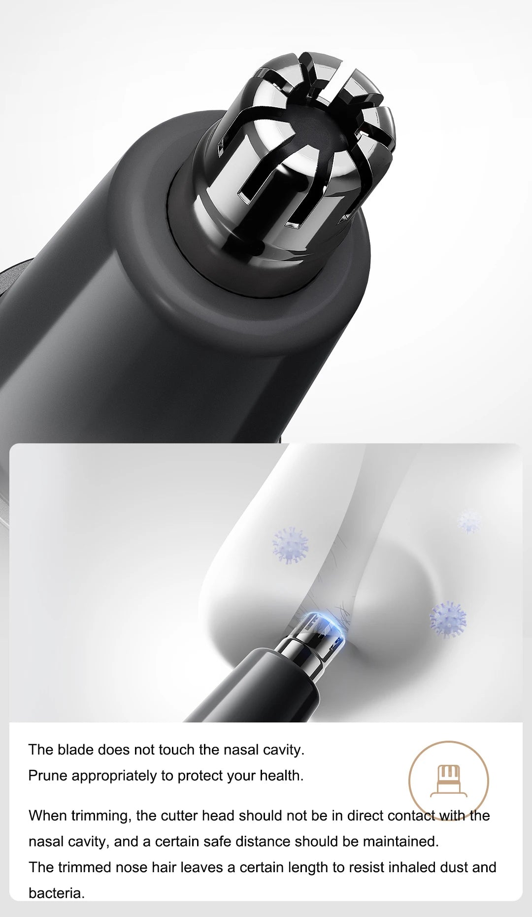 Xiaomi Mijia Electric Nose Hair Trimmer – Painless, Waterproof & Quiet
