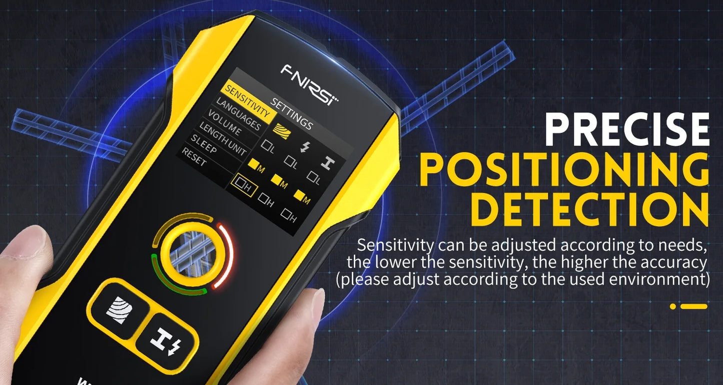 FNIRSI Wall Scanner – Metal Detector for AC Cables, Wires & Wood Studs