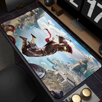 Assassin's Creed XXL Gaming Desk Mat – 900x400mm, Anti-Slip, Waterproof, Stitched Edges