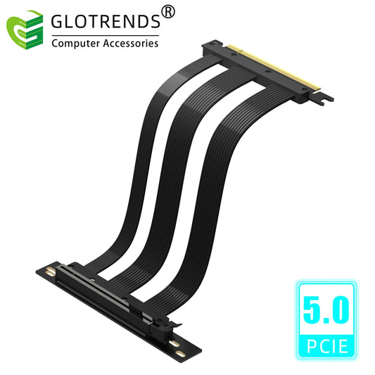 PCIe 5.0 Riser Cable – 90° Right Angle, RTX 5090 / RX 9070 XT Ready, Black