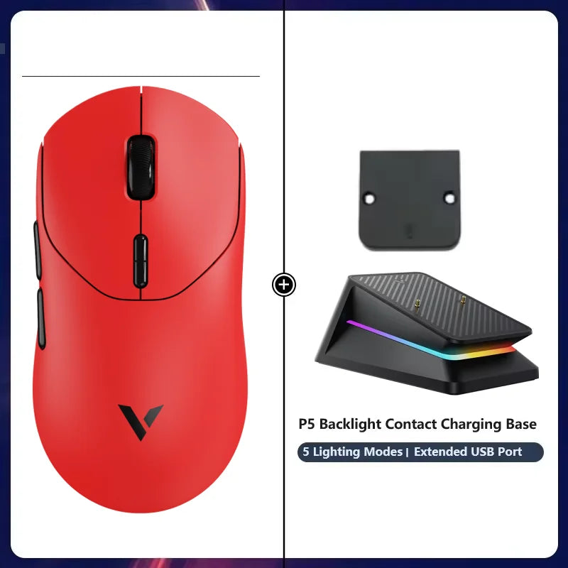 Rapoo Wireless Gaming Mouse – 8KHz Polling, 26000 DPI, 8 Buttons, Rechargeable, for Small/Medium Hands