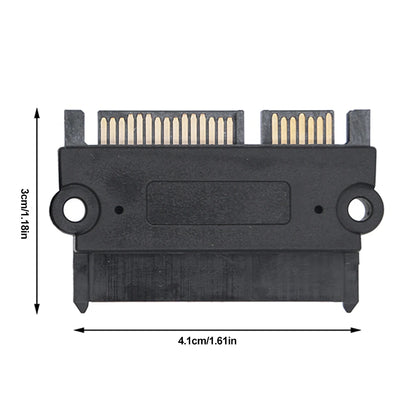 SATA 22-Pin Male to Female Adapter – Power & Data Converter