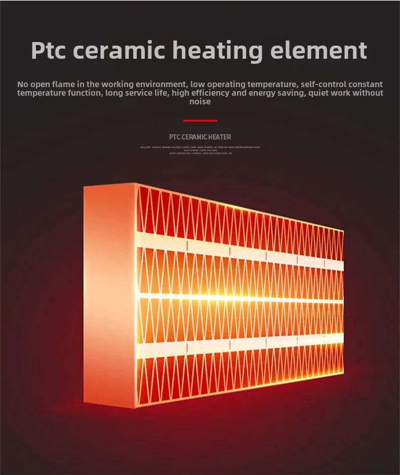 Eco Plug-In Electric Wall Heater — Energy Efficient, Low Noise, Portable Indoor Space Heater