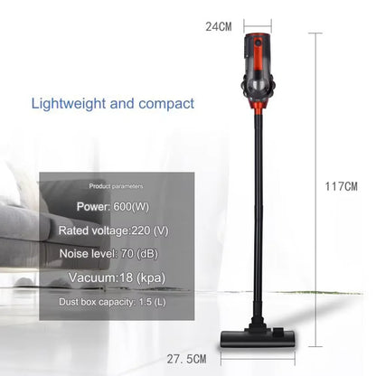 600W Wired Stick Vacuum Cleaner – 18kPa Suction, 5m Cable, 1.5L Dust Box | Multi-Surface | EU/US/UK/AU