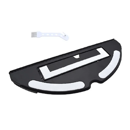 Roborock S8/S7/T7S vacuum cleaner mop head, holder, and mop bracket accessories in black and silver for replacement parts.