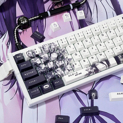 Chainsaw Man Anime Keycaps – PBT Dye-Sub, Cherry Profile, 74–140 Keys, for Mechanical Keyboard