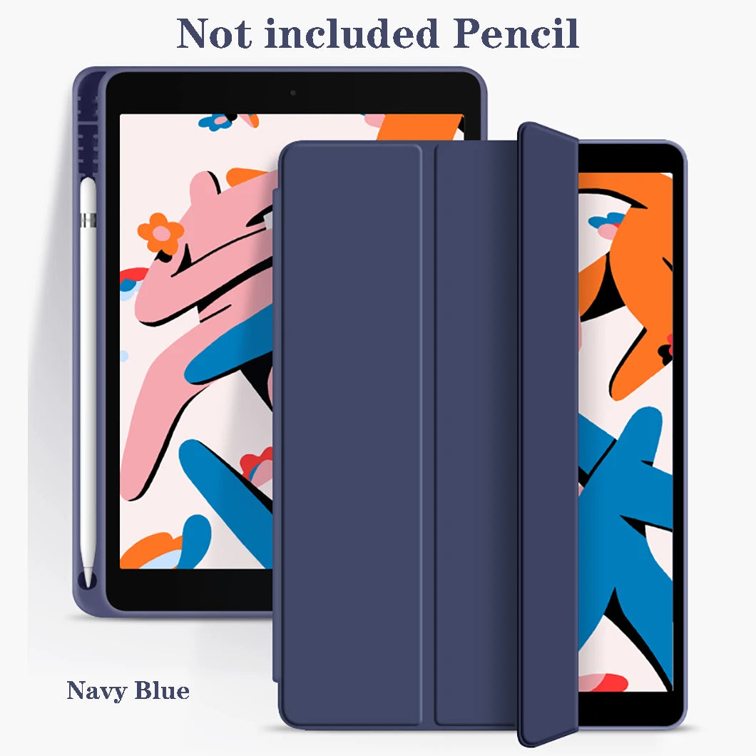 iPad Case with Pencil Holder – iPad 11th/10th/9th Gen, Air 4/5, Pro 11/12.9/13, Mini 5/6/7