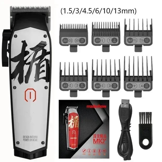 Madeshow M10+ Professional Hair Clipper – 0mm Bald Cut, 7000 RPM, 2200mAh | Barber Set
