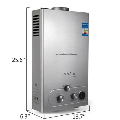 VEVOR LPG Gas Water Heater | Instant Tankless | 6L–18L | CE Certified | EU