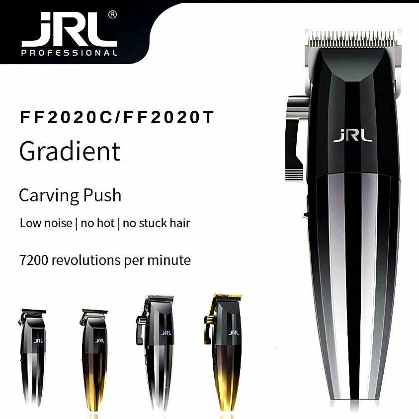 JRL 2020C/T Professional Hair Clipper – Gold & Silver, Barber Set Options