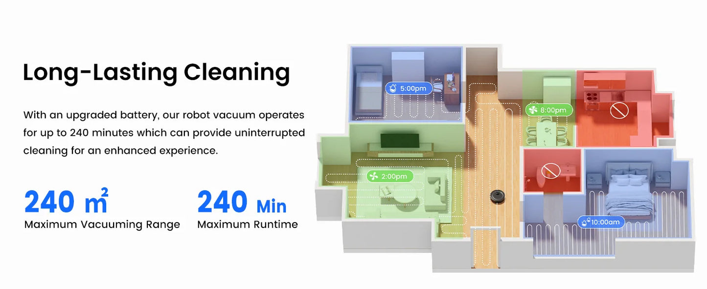 Lefant M2S Pro Robot Vacuum Cleaner – 10000Pa, Laser Navigation, Auto Dust Station