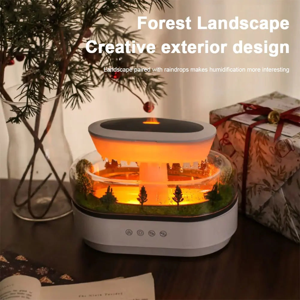 Water Drip Air Humidifier & Aroma Diffuser | 7-Color Night Light | Essential Oil | Home & Office | EU Plug