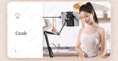 AIEACH 360° Rotating Bed Tablet Stand – 90cm Metal Arm, Fits 4.7–12.9" Phones & Tablets