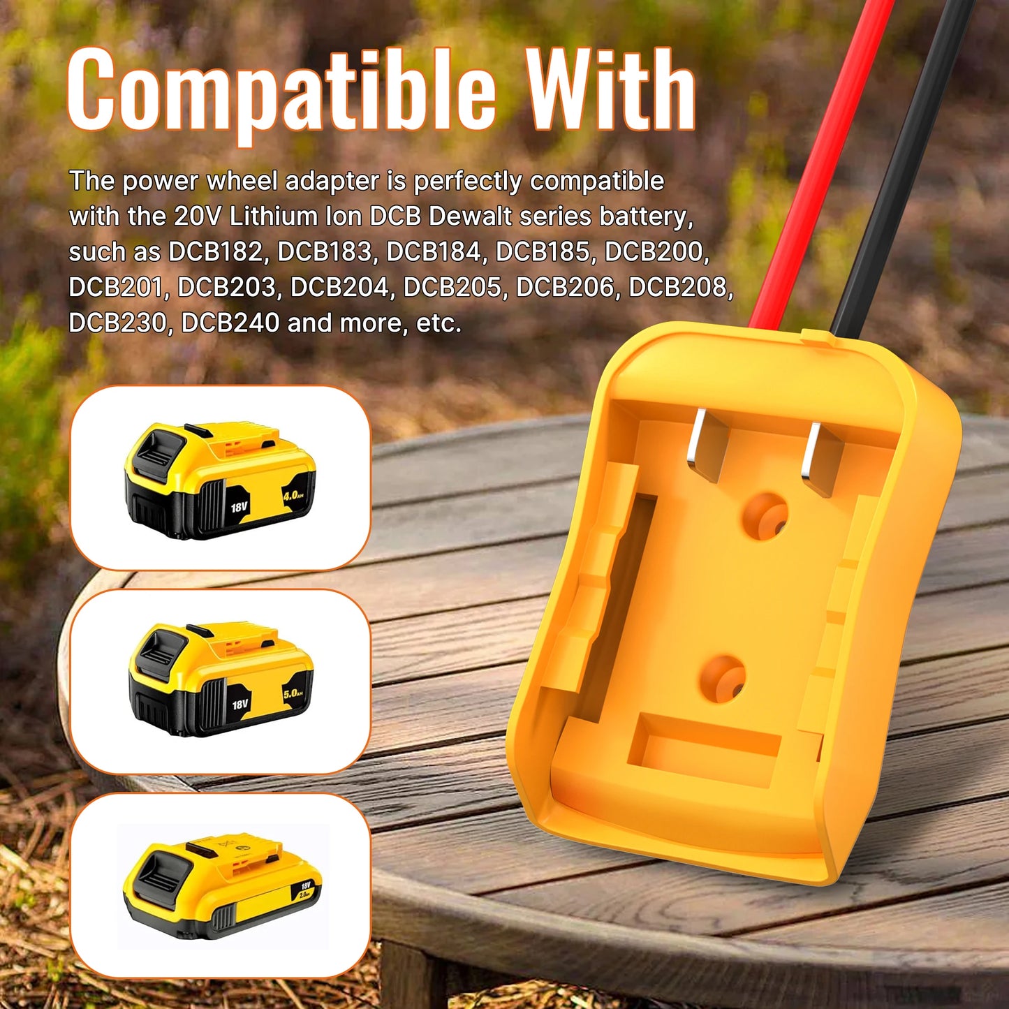 Jumper Cable Clamps with DEWALT 20V Battery Adapter – Car Jump Starter Kit