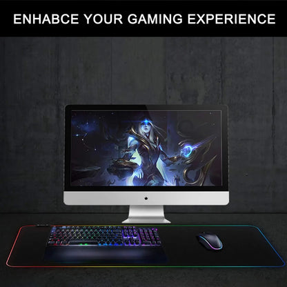 RGB LED Gaming Mouse Pad – Resident Evil Design, Glowing Rubber Mousepad for PC Gamer
