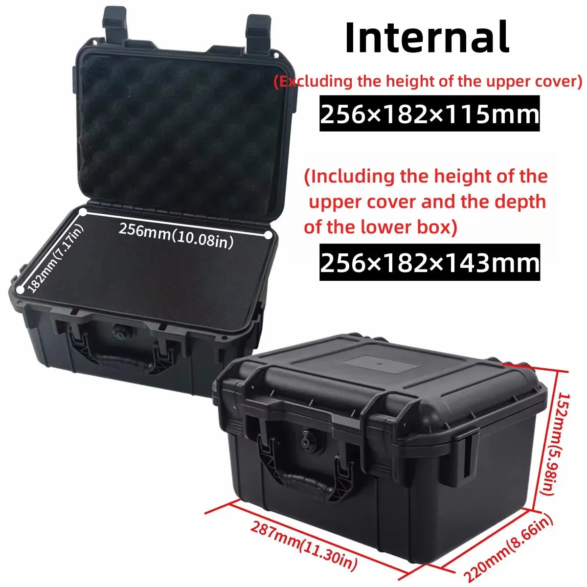 Waterproof Hard Carry Case with Pre-Cut Sponge – Tool & Equipment Organizer
