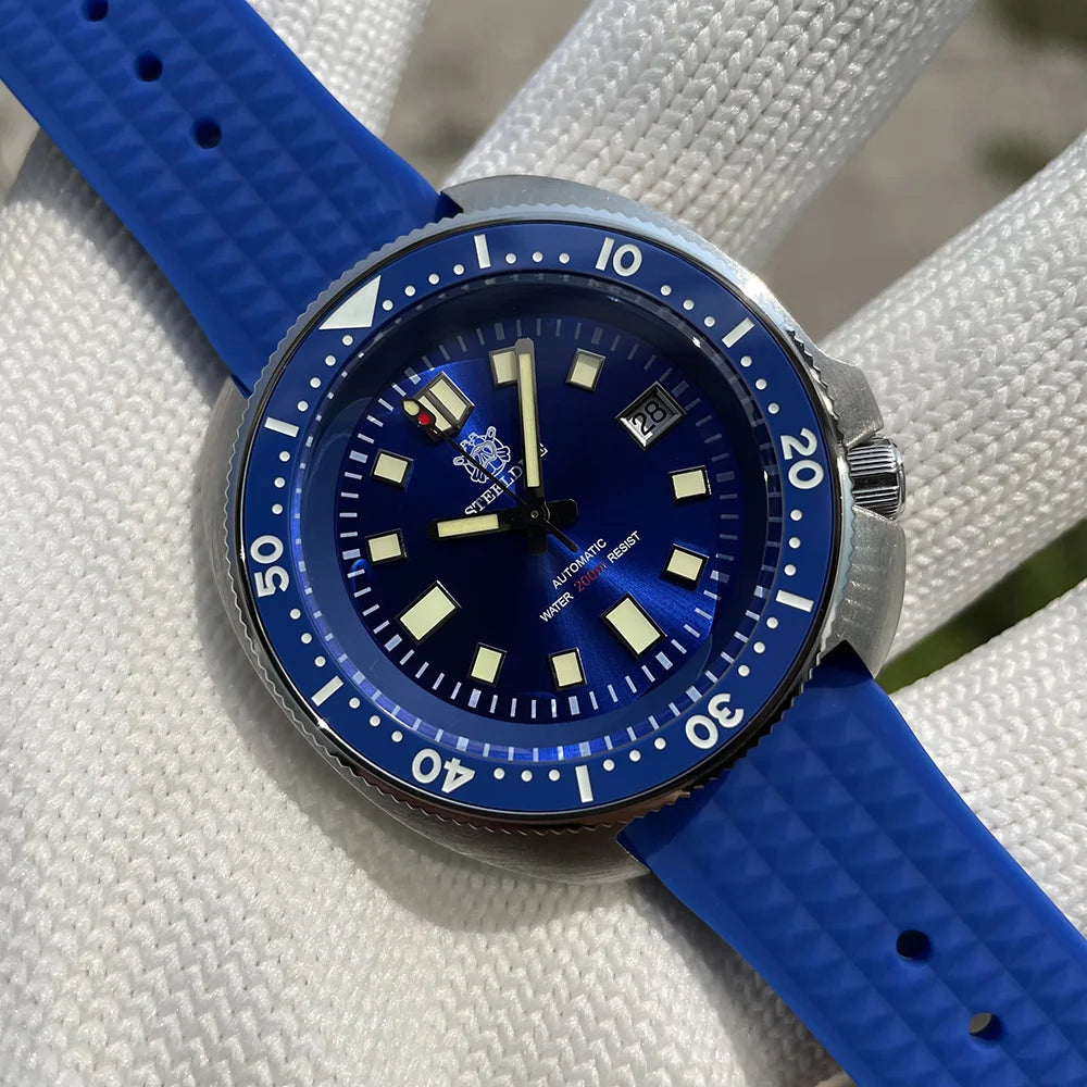 Steeldive SD1970 Automatic Dive Watch – NH35, Sapphire Glass, AR Coating, 200M Waterproof, 6105 Turtle