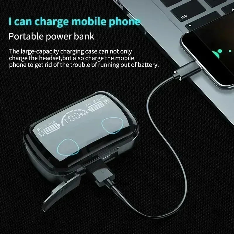 M10 Wireless Bluetooth TWS Sport Earbuds - Waterproof Music Headset for iPhone, Huawei, OPPO, Xiaomi