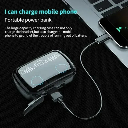 M10 Wireless Bluetooth TWS Sport Earbuds - Waterproof Music Headset for iPhone, Huawei, OPPO, Xiaomi