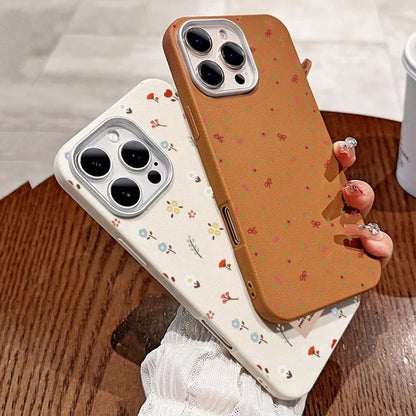 Retro Floral Leather Phone Case for Xiaomi Mi 11 Lite, 13T Pro, Poco X7, F6, X5 – Shockproof
