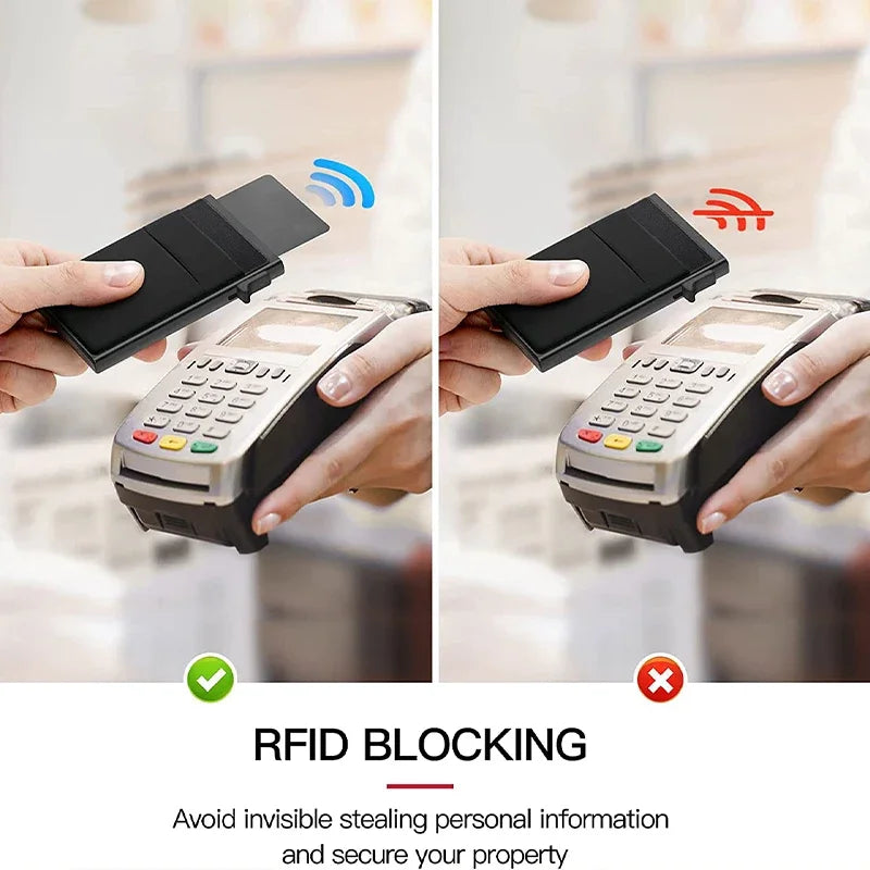 RFID Blocking Slim Metal Card Holder Wallet