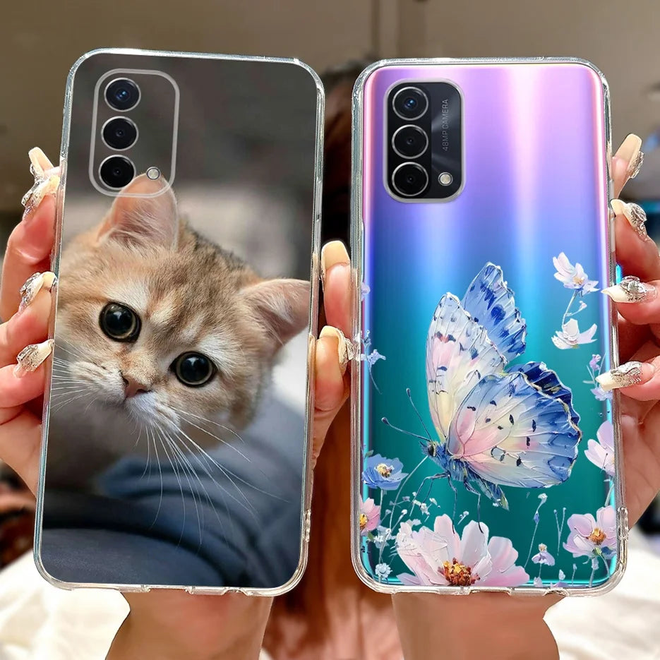 Luxury Painted Soft Silicone Case for Oppo A74 5G – Shockproof Back Cover