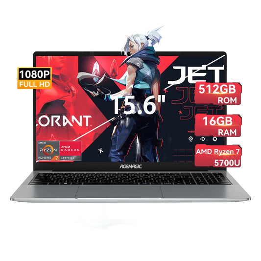 ACEMAGIC LX15Pro Laptop – AMD Ryzen 7 5700U, 16GB RAM, 512GB SSD, 15.6" FHD