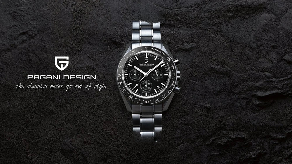 PAGANI DESIGN V5 Moon Men's Watch – Luxury Quartz Chronograph, Waterproof, Stainless Steel, 2026