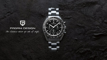 PAGANI DESIGN V5 Moon Men's Watch – Luxury Quartz Chronograph, Waterproof, Stainless Steel, 2026