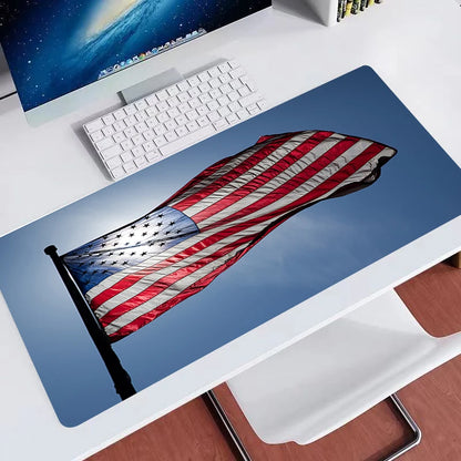 USA Flag XXL Extended Gaming Mouse Pad – 900x400mm Anti-Slip Desk Mat for Keyboard & Mouse