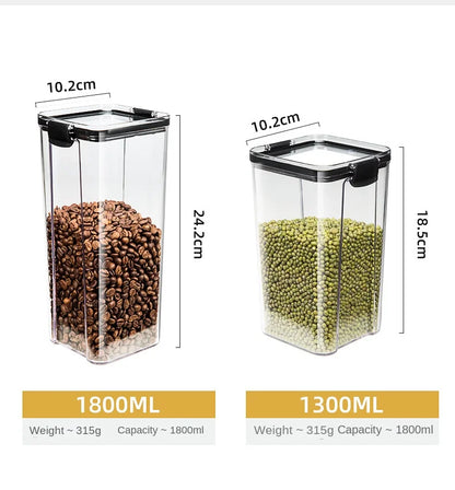 Airtight Kitchen Storage Jars | Moisture-Proof PET Containers 460ml–1800ml