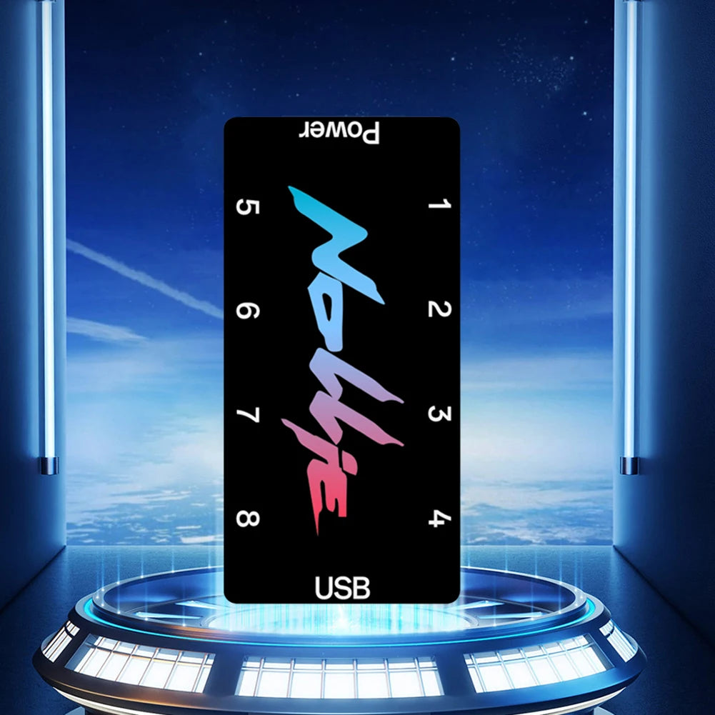 Nollie 8-Way ARGB Splitter HUB – 5V 3-Pin, SignalRGB & OpenRGB Compatible