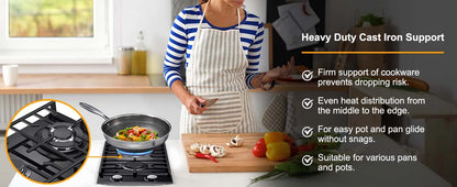 TopStrong 2-Burner Built-In Gas Hob 30cm – Tempered Glass, NG/LPG Dual Fuel (UKGCT-B02)