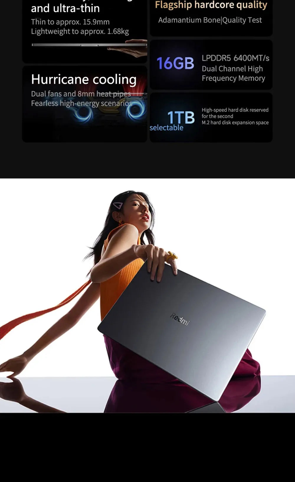 Xiaomi RedmiBook 16 2024 – Intel Core i5, 16GB RAM, 512GB SSD, 16" Laptop