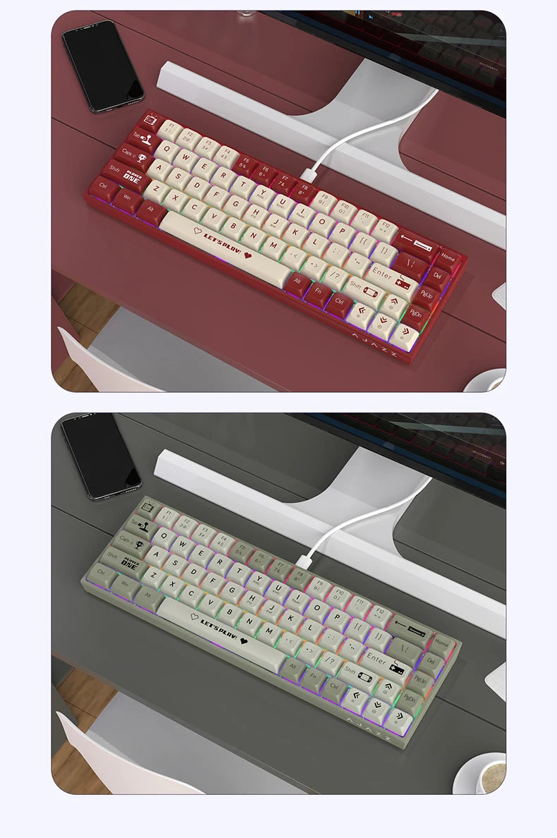 AJAZZ AK680 65% Wired Gaming Mechanical Keyboard – Hot Swap, Gasket Mount, Custom Keycap