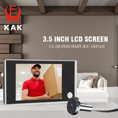 KAK Digital Door Peephole Camera – 3.5" HD Screen 120° Wide Angle Door Viewer