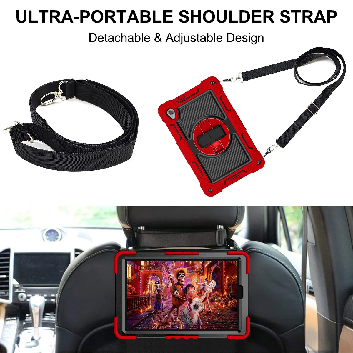 360 Rotating Kids Case for Lenovo Tab M10 HD Gen2 TB-X306 – Shockproof, Kickstand, Shoulder Strap