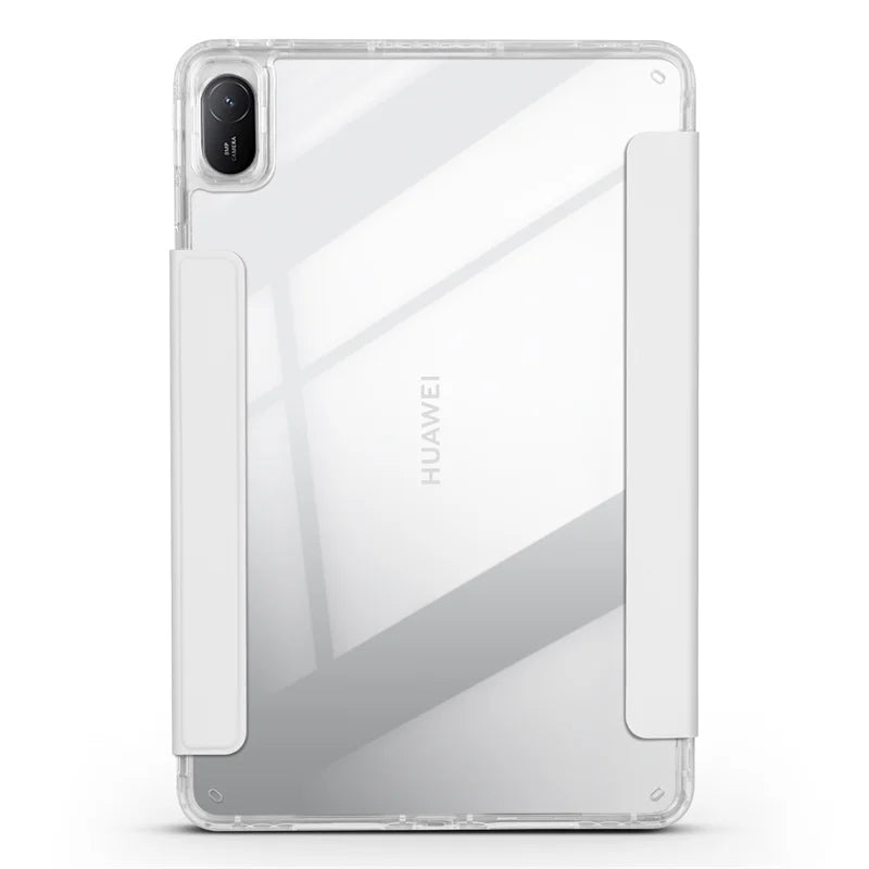 Huawei MatePad 11.5 2025 Smart Fold Case – Magnetic PU Leather + Acrylic Hard Back