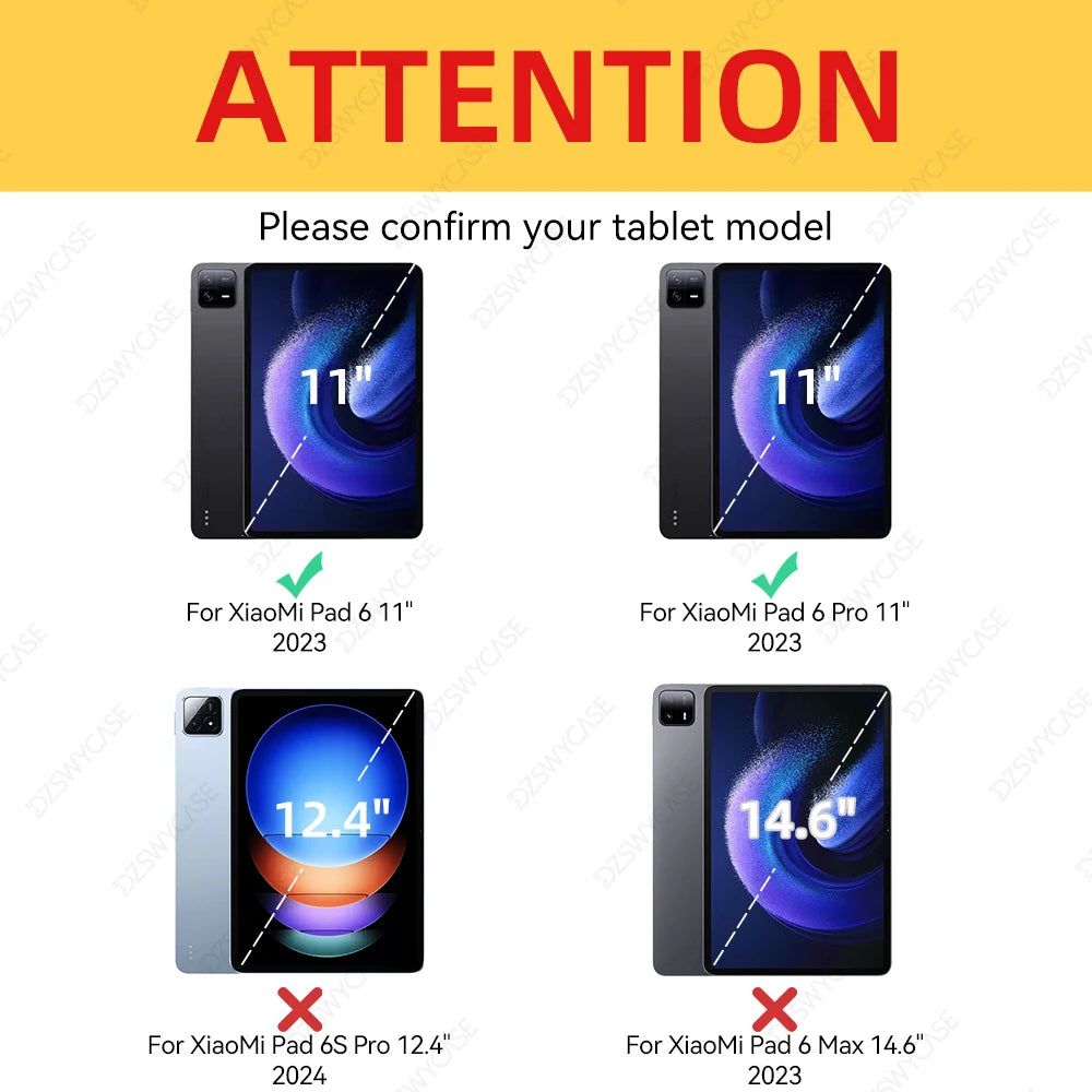 Trifold Stand Smart Case with Pen Holder for Xiaomi Mi Pad 6 / Pad 6 Pro 11" 2023