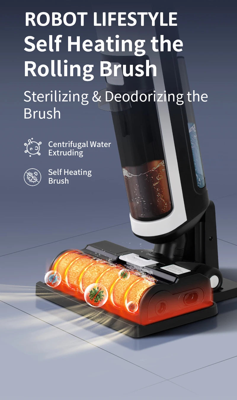 RL9Max Cordless Handheld Wet & Dry Vacuum Cleaner 14000Pa – Self-Heating Brush