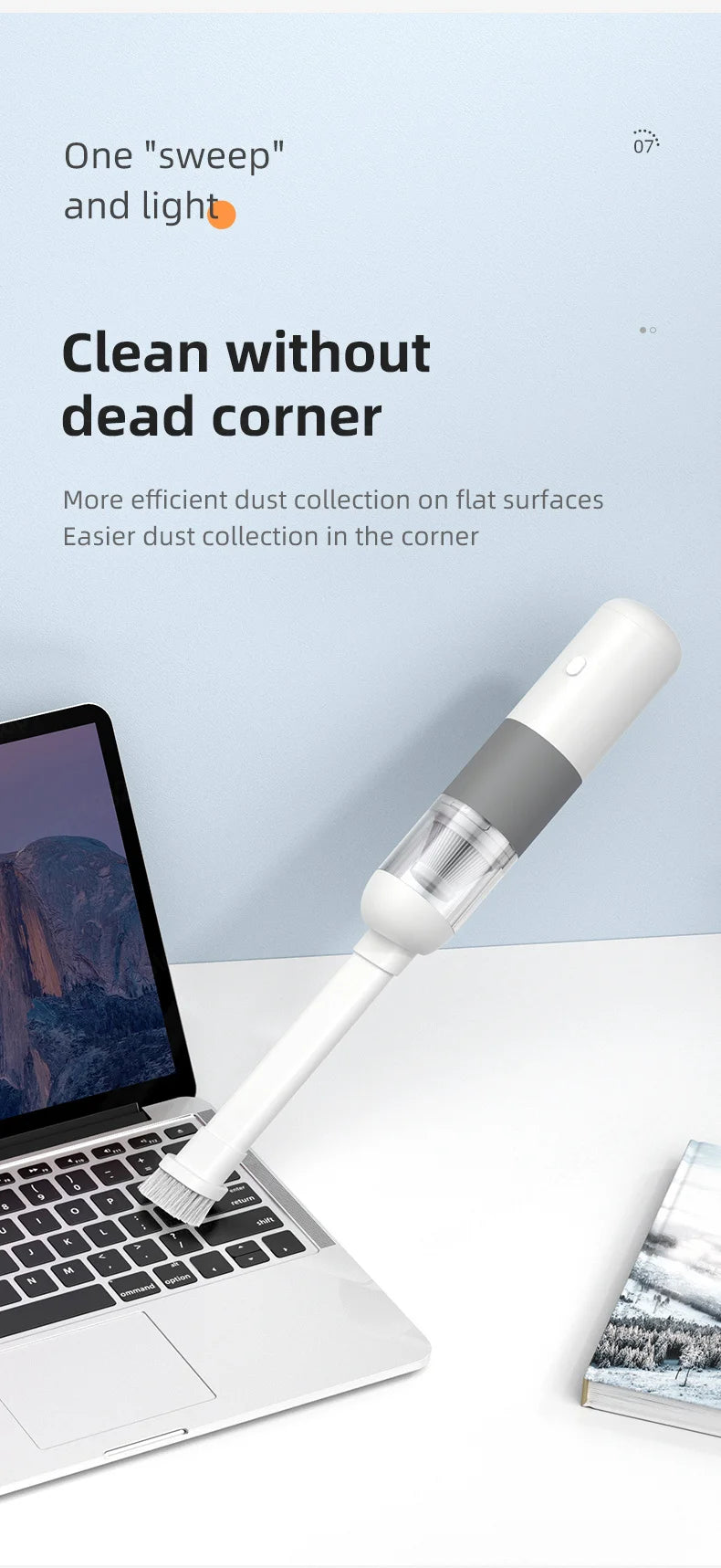 39800Pa Wireless Car Vacuum Cleaner – 3-in-1 Handheld Portable Dust Catcher