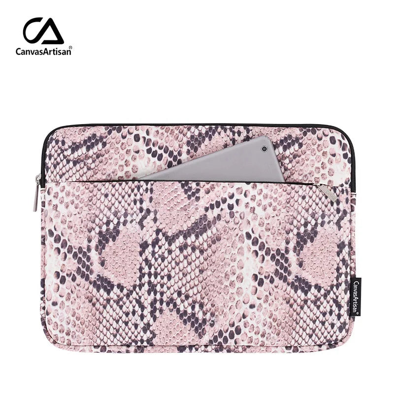 Laptop Sleeve Bag 11–15.6 Inch – Canvas, Zipper, for MacBook, Lenovo, HP, Acer – Multiple Prints