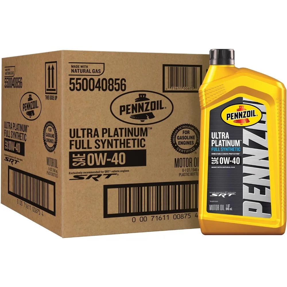 Ultra Platinum 0W-40 Full Synthetic Motor Oil – 1 Quart (6-Pack)