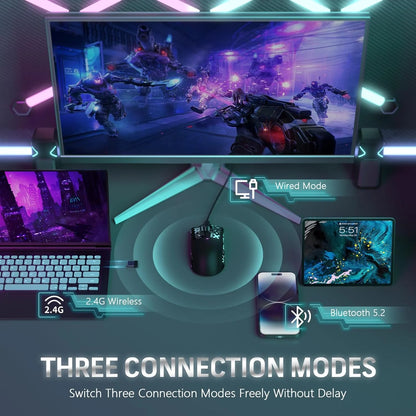 ATTACK SHARK X11 Wireless Gaming Mouse – 22K DPI, 59g, RGB, Tri-Mode (2.4G/BT/Wired) + Charging Dock