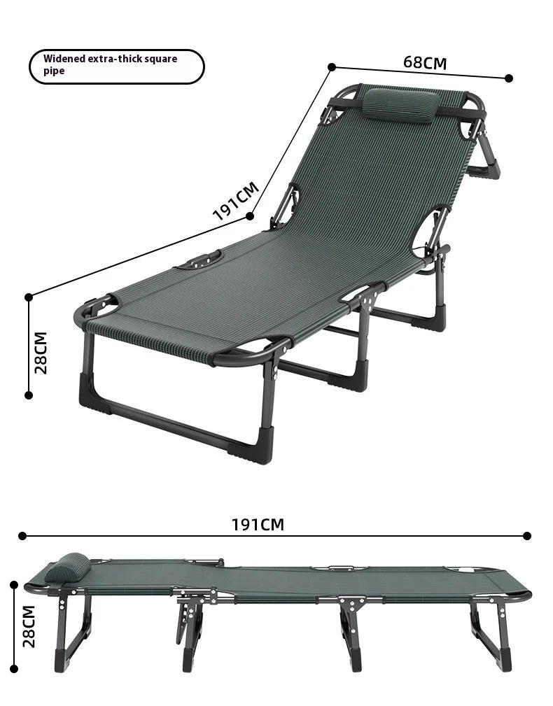 GIANXI Foldable Outdoor Recliner Bed – Lightweight Portable Camping Lounger, Easy Storage