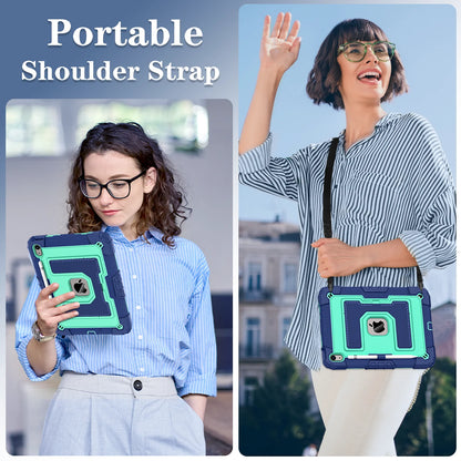 Hybrid 3-Layer Shockproof iPad Case with Shoulder Strap – 11" 2025 / 10.9" 2022