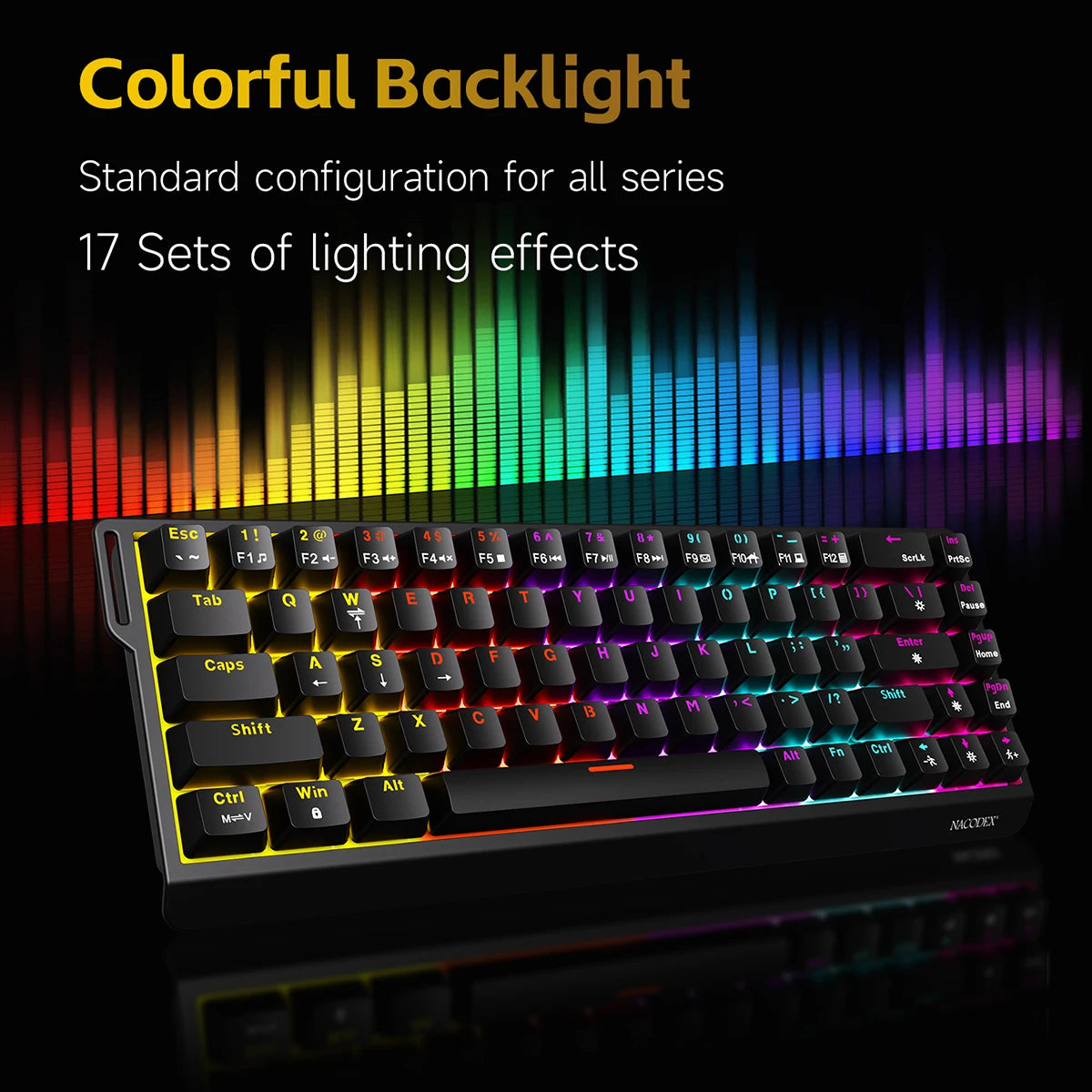AJAZZ NK68 V2 Gaming Mechanical Keyboard | Hot-Swap | RGB Backlight | 68 Keys | Red Switch | USB