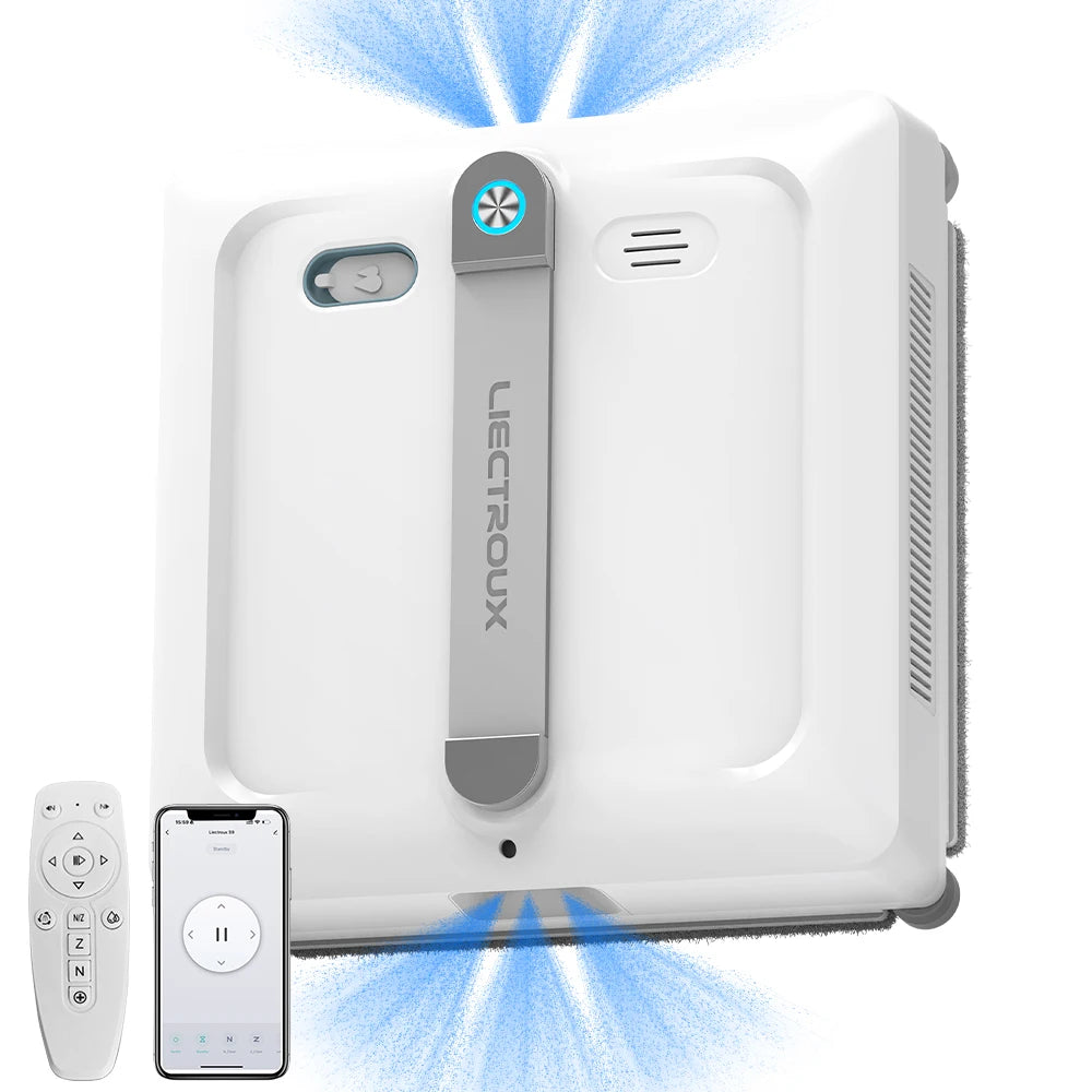 Liectroux S9 2026 Robot Window Vacuum Cleaner – Auto Water Spray, APP Control